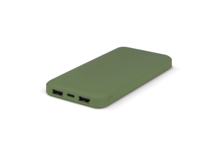 Powerbank promotionnel de 10 000 mAh Rock Vert olive